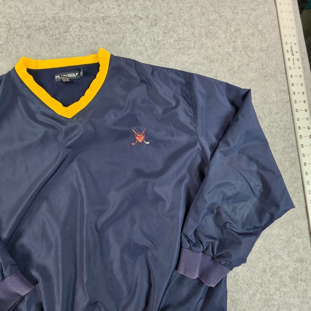 Vintage POLO GOLF Windbreaker Pullover Men's Sz XXL Blue Ralph Lauren Crest - Picture 3 of 7